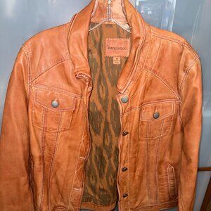 Brown leather, Womens Jacket - size Medium "Sundance"